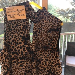 18/20 new Leopard print chiffon dress